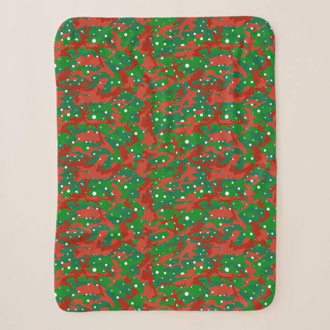 Couverture Sherpa Camouflage Haus De Camo Xmas (Devant)