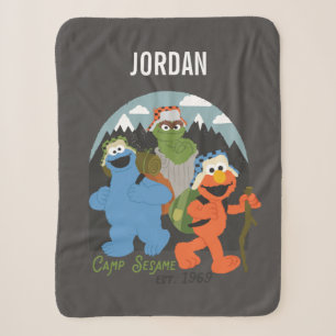 Couverture Sherpa Camp Sesame Street EST. 1969   Ajouter Votre Nom