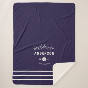 Couverture Sherpa Camping rustique Réunion familiale personnalisée