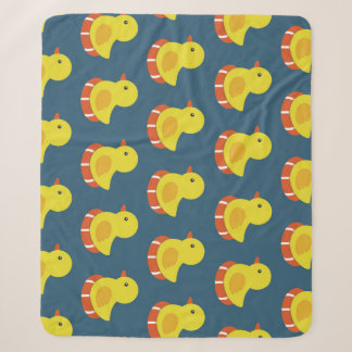 Couverture Sherpa Canard en caoutchouc jaune, mignon, motif sans sou