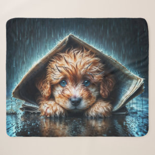 Couverture Sherpa Canine humide et réconfortante par temps orageux