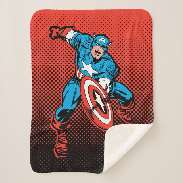 Couverture Sherpa Captain America Shield (Devant)