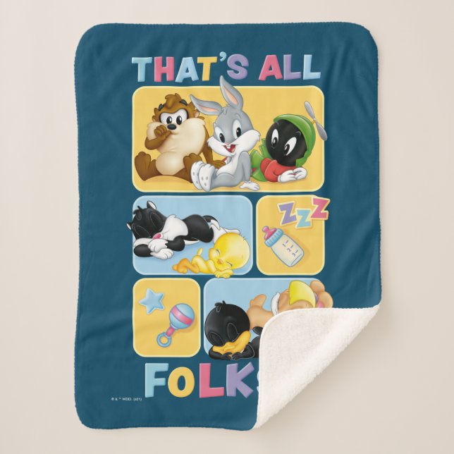 Couverture Sherpa Caractères Bébé Looney Tunes | C'est tous les gens (Devant)