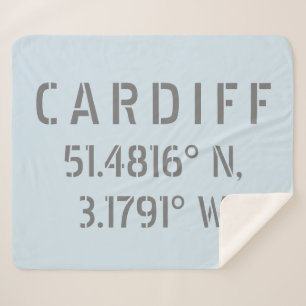 Couverture Sherpa Cardiff Wales Latitude & Longitude