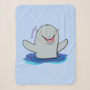Couverture Sherpa Caricature adorable de marsouin