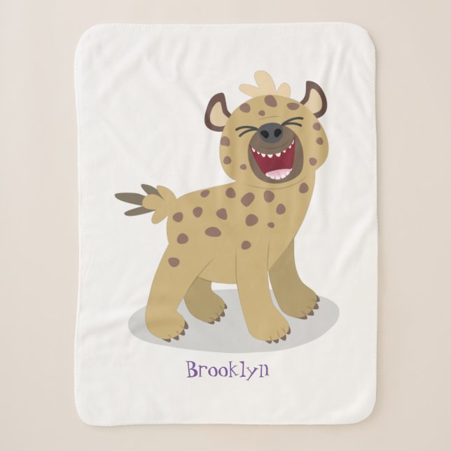 Couverture Sherpa Caricature amusante hyena riant illustration (Devant)