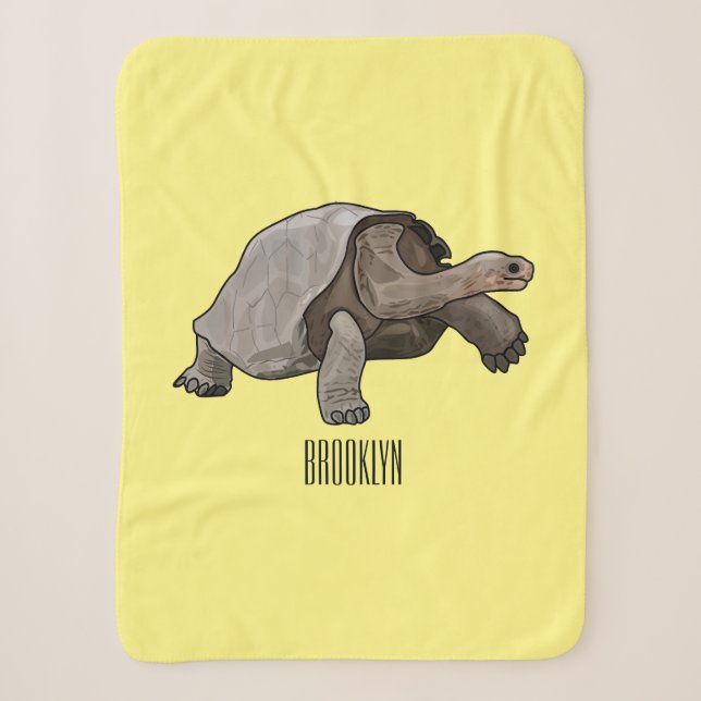 Couverture Sherpa Caricature de la tortue des Galapagos (Devant)