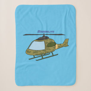 Couverture Sherpa Caricature d'hélicoptère camoflage de l'armée
