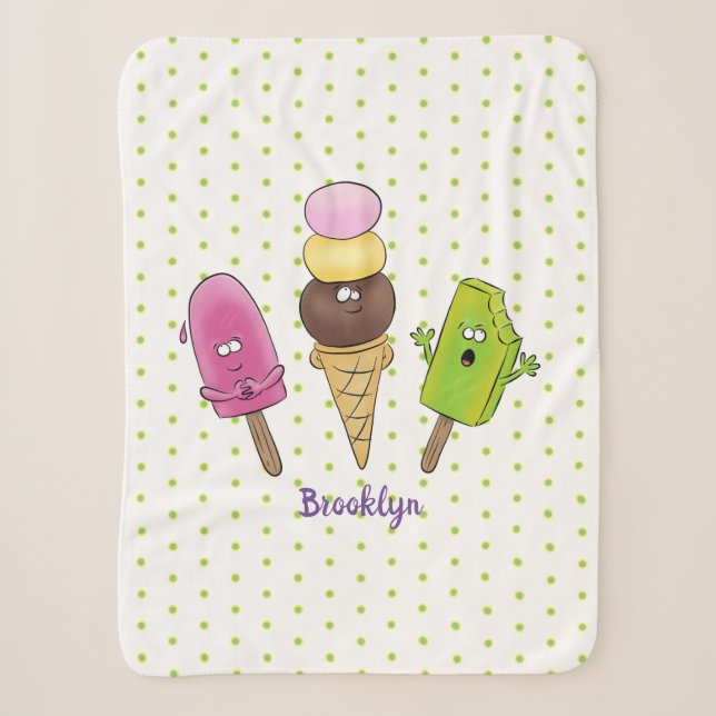 Couverture Sherpa Caricature drôles de glace popsicle dessin animé t (Devant)