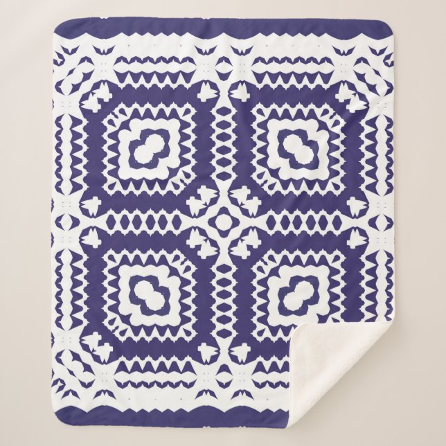 Couverture Sherpa Carreaux en azulejos décoratifs en céramique. util (Devant)