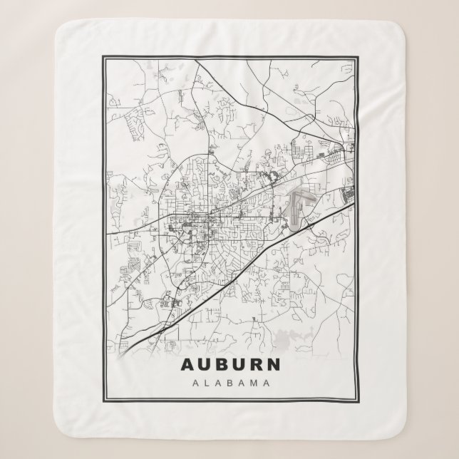 Couverture Sherpa Carte Auburn (Devant)