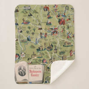 Couverture Sherpa Carte de Dunlop de pays de Shakespeare, Angleterre