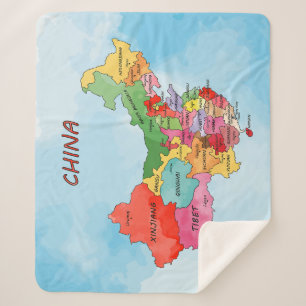 Couverture Sherpa Carte de la Chine