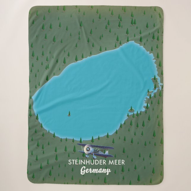 Couverture Sherpa Carte de Steinhuder Meer Allemagne Plaque (Devant)
