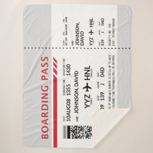 Couverture Sherpa Carte d'embarquement - Gris
