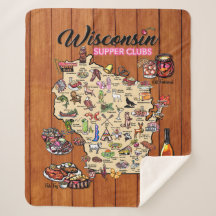 Carte du club de souper du Wisconsin