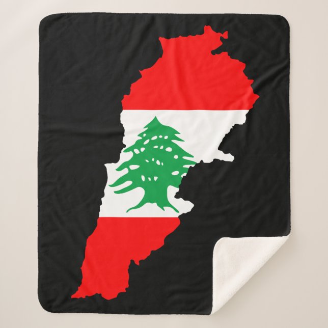 Couverture Sherpa Carte du Liban avec aimant en pierre de drapeau (Devant)