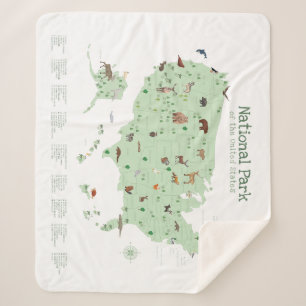 Couverture Sherpa Carte du parc national Adventure Woodland Nursery