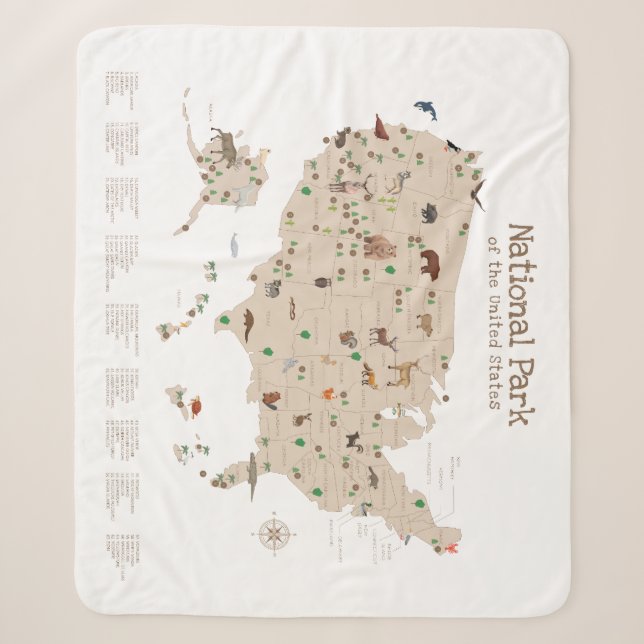 Couverture Sherpa Carte du parc national de Beige Explorez-le (Devant)