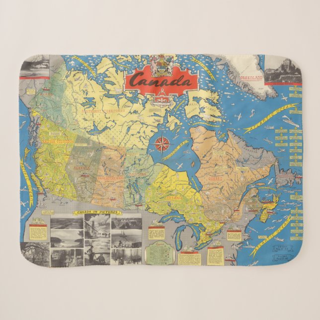 Couverture Sherpa Carte imagée du Canada - points de repère (Devant (Horizontal))