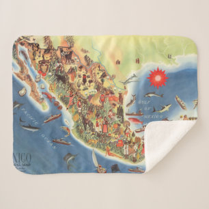 Couverture Sherpa Carte imagée du Mexique par Miguel Gomez la Médi