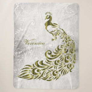 Couverture Sherpa Carte Sherpa personnalisée Peacock Or