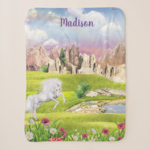 Couverture Sherpa Carte Unicorne Sherpa Blanket personnalisée