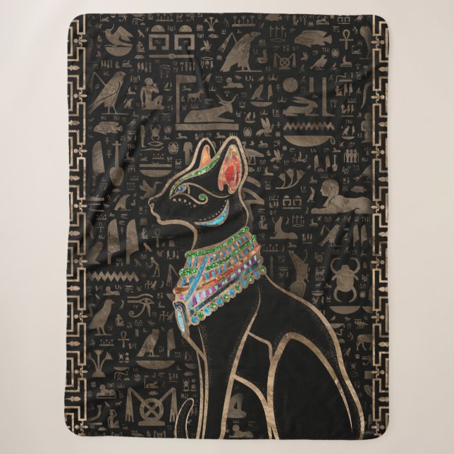 Couverture Sherpa Cat égyptien - Bastet (Devant)