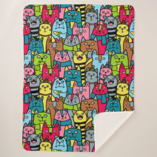 Couverture Sherpa Cat et kitten