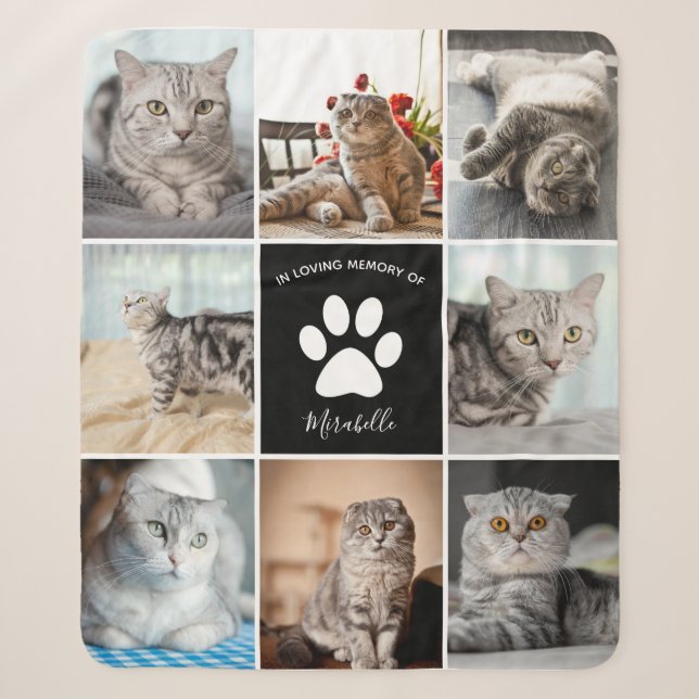 Couverture Sherpa Cat Memorial Personnalisé Animaux de compagnie Pho (Devant)
