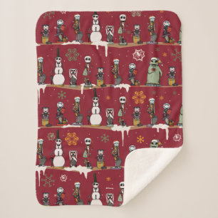 Couverture Sherpa Cauchemar avant Noël Nutcracker Motif