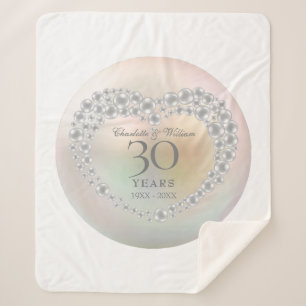 Couverture Sherpa Célébration élégante et chic des 30 ans de mariage
