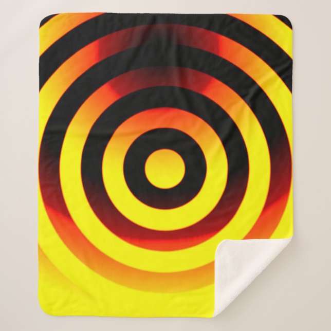 Couverture Sherpa cercles arrière - plans géométriques motif en coul (Devant)