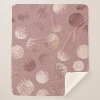 Couverture Sherpa Cercles d'or roses : Abstraits Vintages