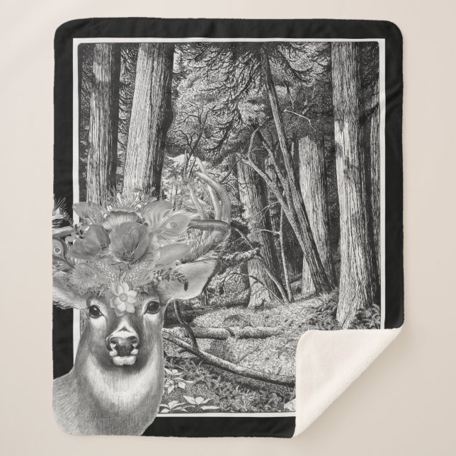Couverture Sherpa Cerf (Devant)