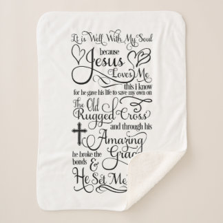 Couverture Sherpa C'Est Bien Avec Mon Âme Parce Que Jésus M'Aime