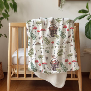 Couverture Sherpa Champignons d'automne mignons   Illustrations d'aq