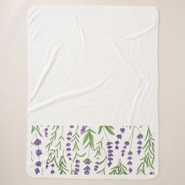 COUVERTURE SHERPA CHAMPS LAVENDER (Devant)