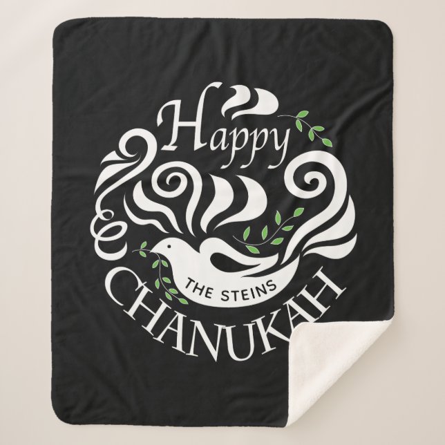 Couverture Sherpa Chanukah Blackboard Sherpa Blanche/Moyen (Devant)