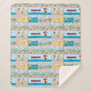 Couverture Sherpa Charlie Brown & Sally À La Plage