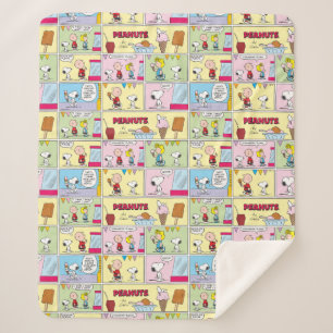 Couverture Sherpa Charlie Brown, Snoopy & Sally   Crème glacée