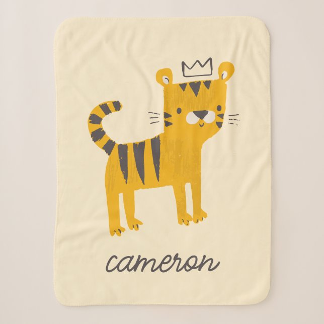 Couverture Sherpa Chat de tigre sauvage (Devant)