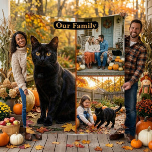 Couverture Sherpa Chat Noir 3 Photos de Famille Halloween Botanique 