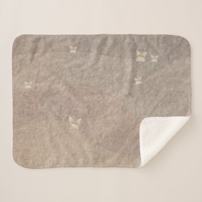 Couverture Sherpa Chats de sable Sherpa Blanket (Devant (Horizontal))