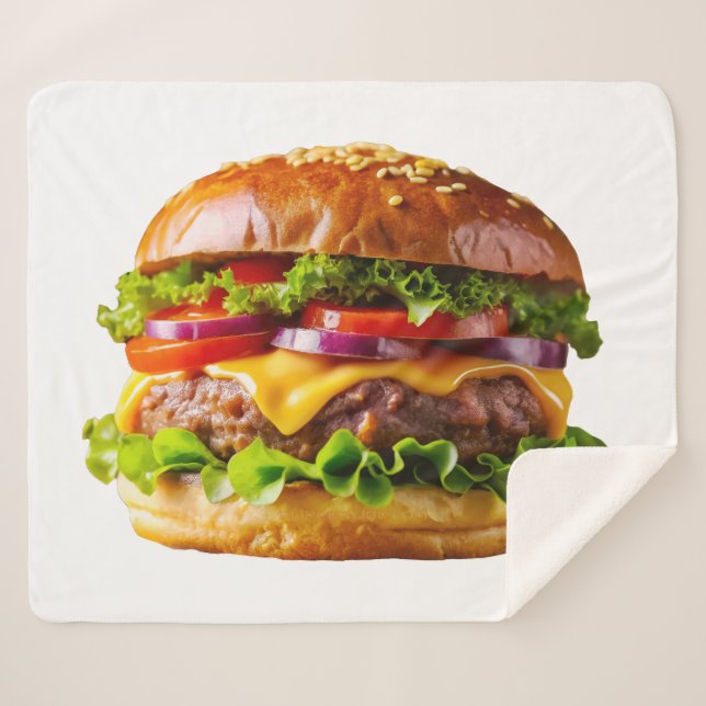 Couverture Sherpa ChaussureHabille hamburger empilé thic (Devant (Horizontal))