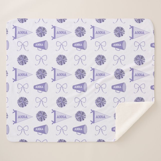 Couverture Sherpa Cheer Camp Purple Cheerleadom Voyage (Devant (Horizontal))