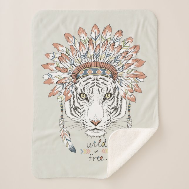 Couverture Sherpa Chef indien indigène de tigre (Devant)