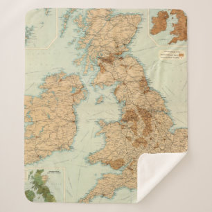 Couverture Sherpa Chemins de fer d'îles britanniques et carte