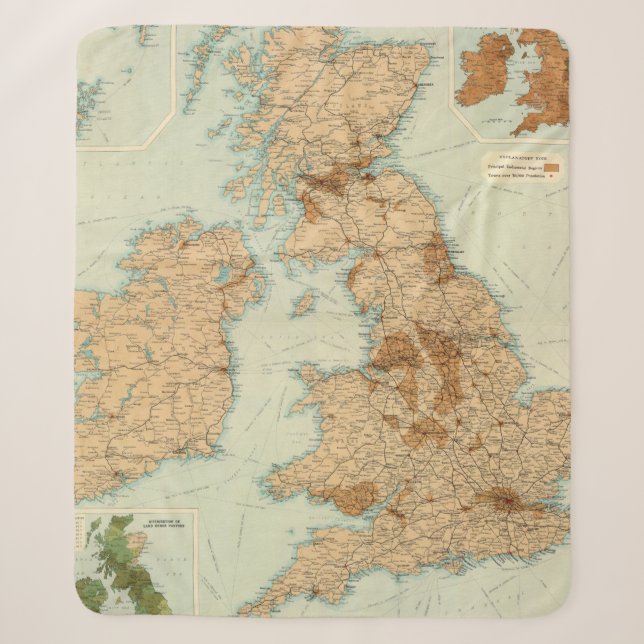 Couverture Sherpa Chemins de fer d'îles britanniques et carte (Devant)