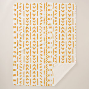 Couverture Sherpa Chemins De Motif Africain En Toile De Soleil En Bl